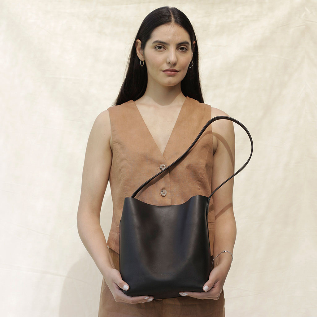 Cartera Tote de cuero Recolectora