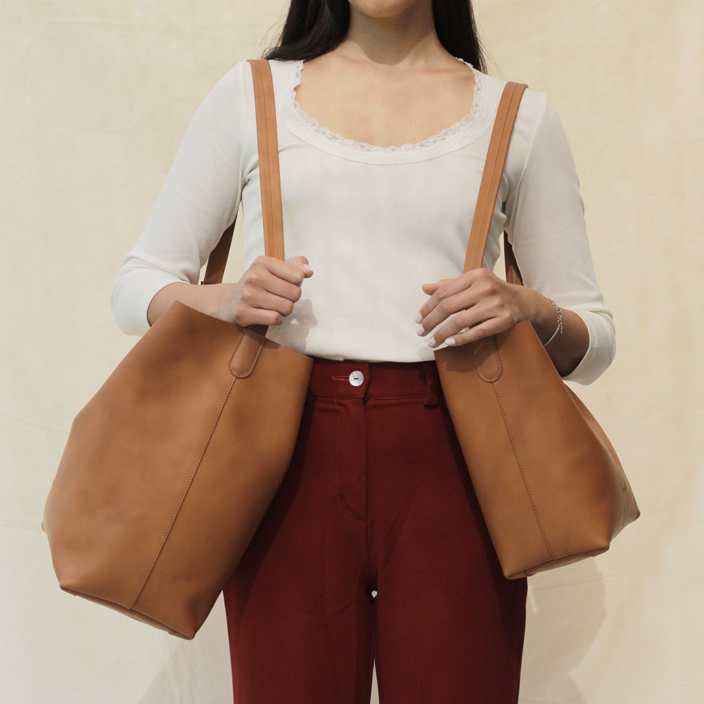 Cartera Tote de cuero Gran Recolectora