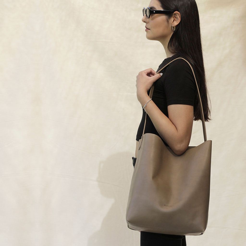 Cartera Tote de cuero Gran Recolectora