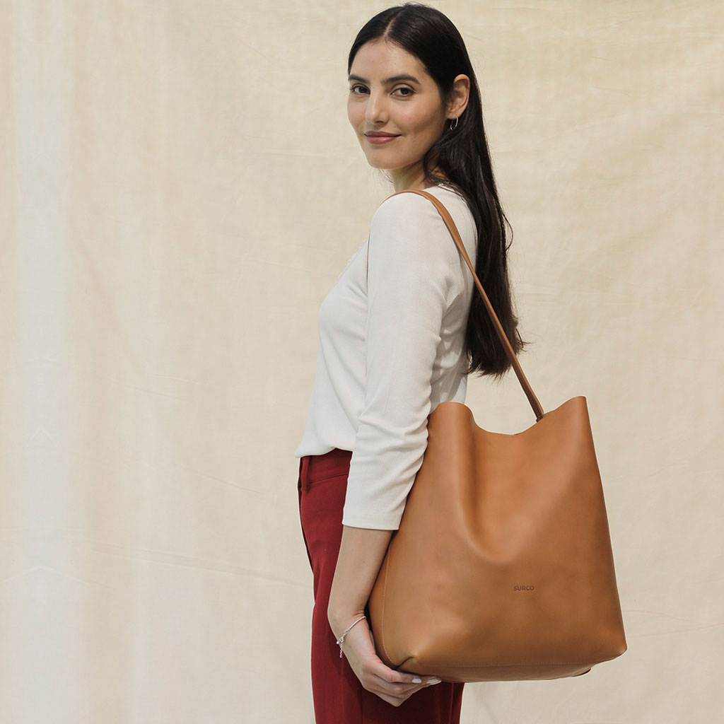 Cartera Tote de cuero Gran Recolectora