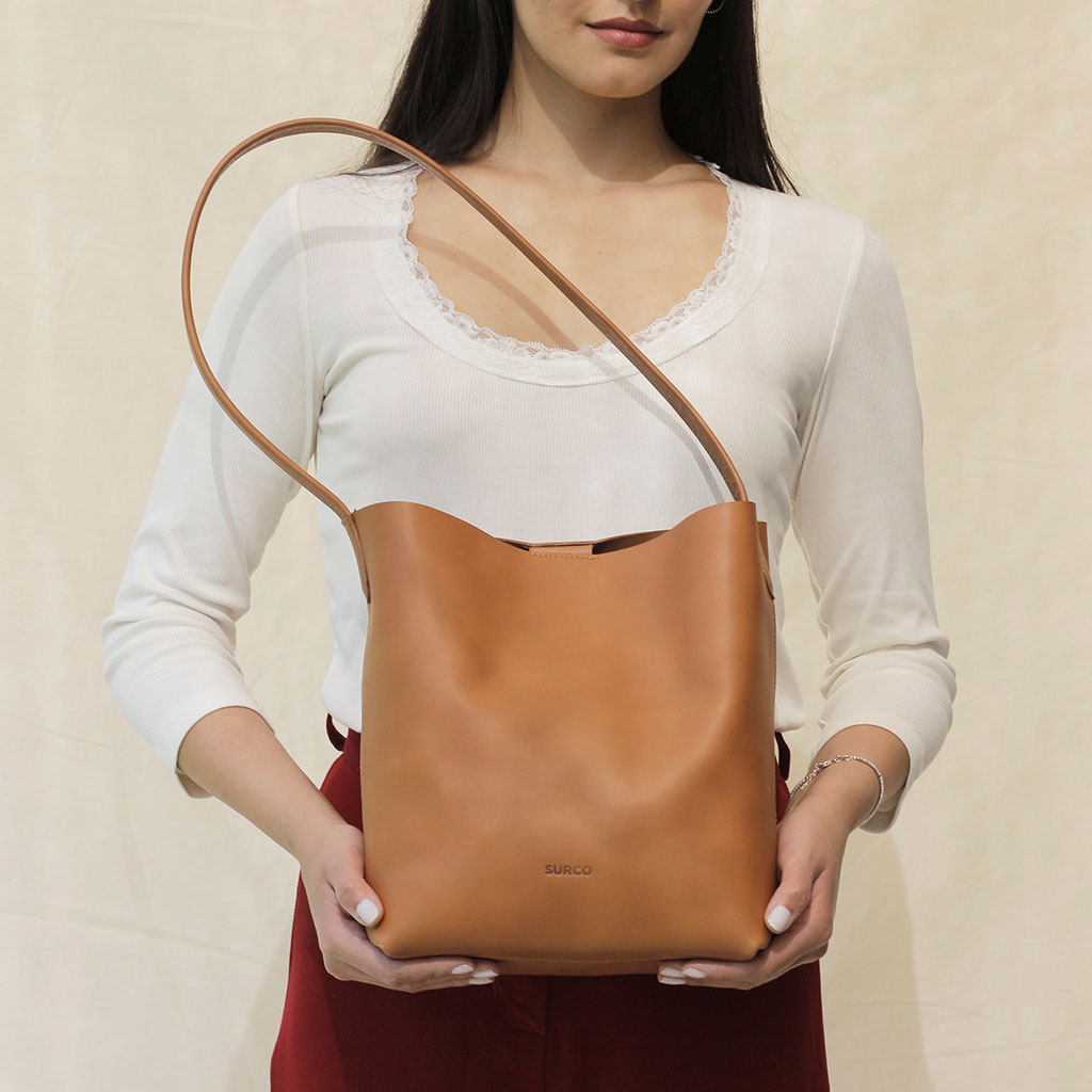 Cartera Tote de cuero Recolectora