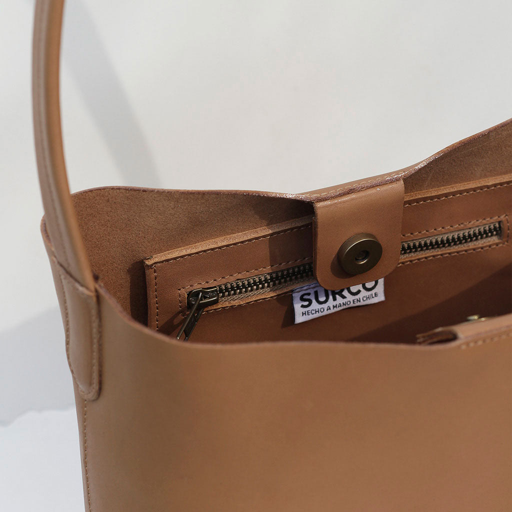 Cartera Tote de cuero Gran Recolectora