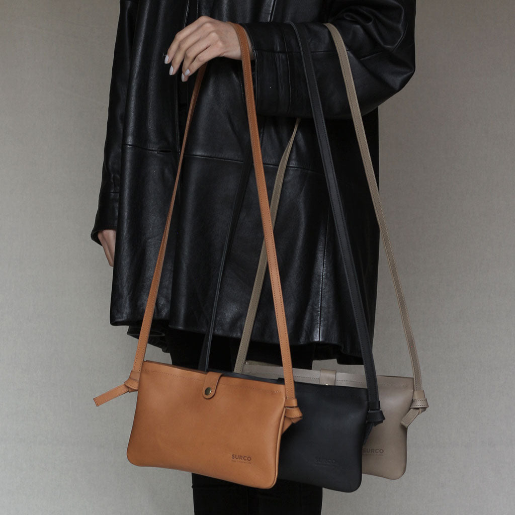 Bandolera Esencial de cuero