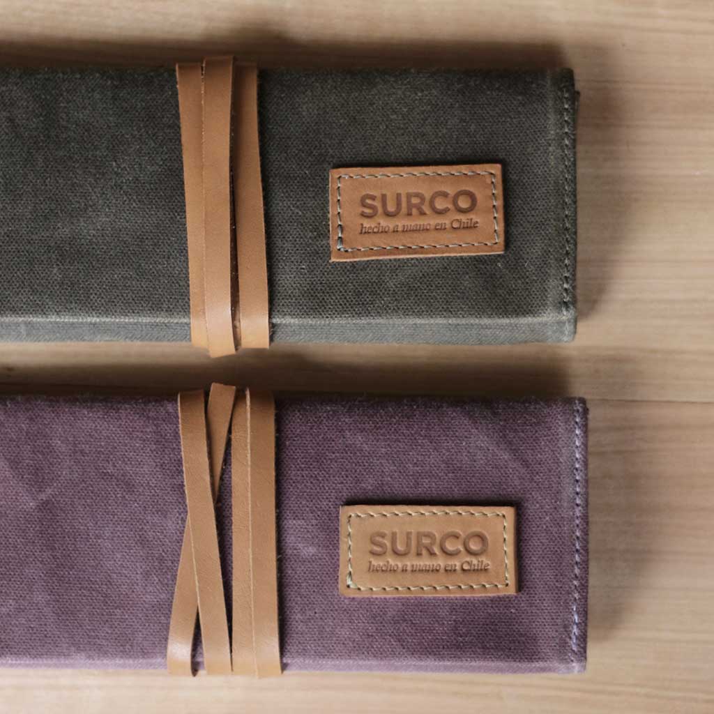 Estuche tabaquera algodón encerado y tintes naturales