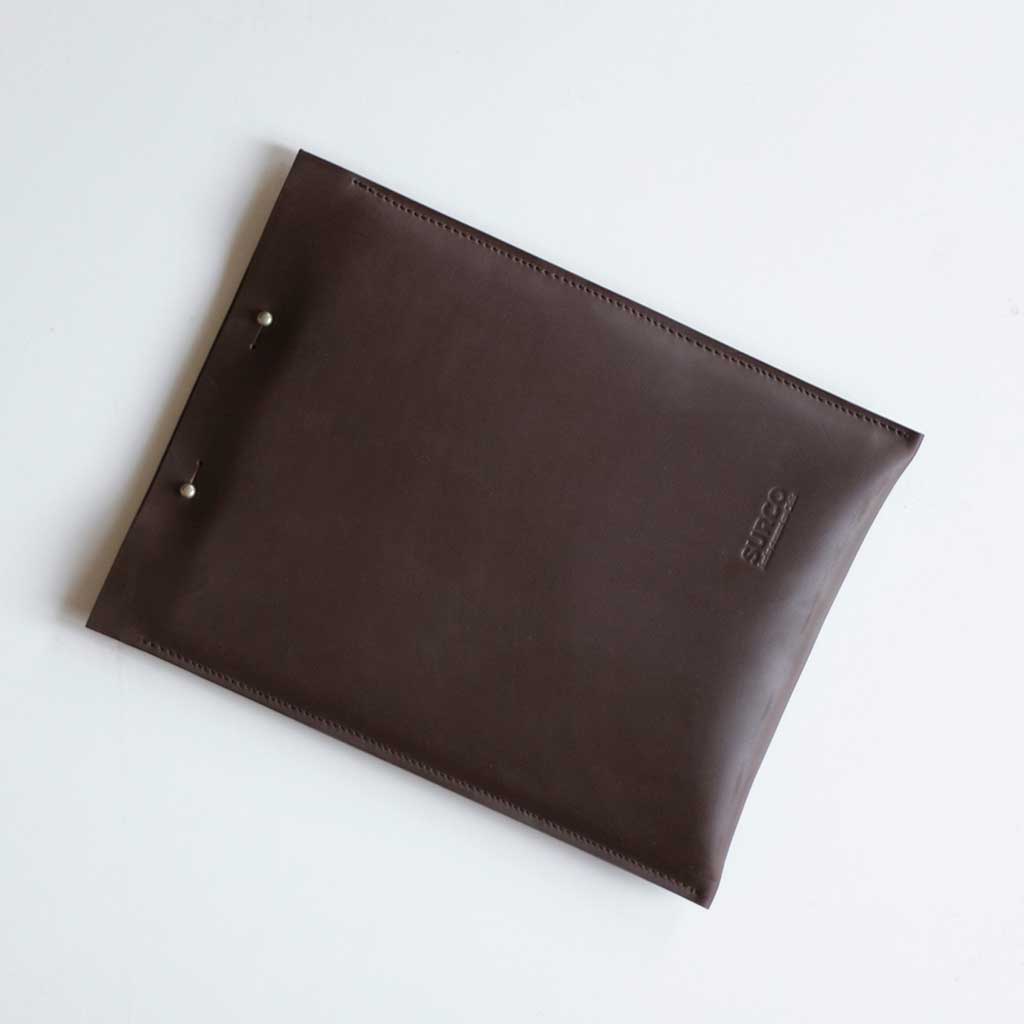 Funda de cuero acolchada para notebook