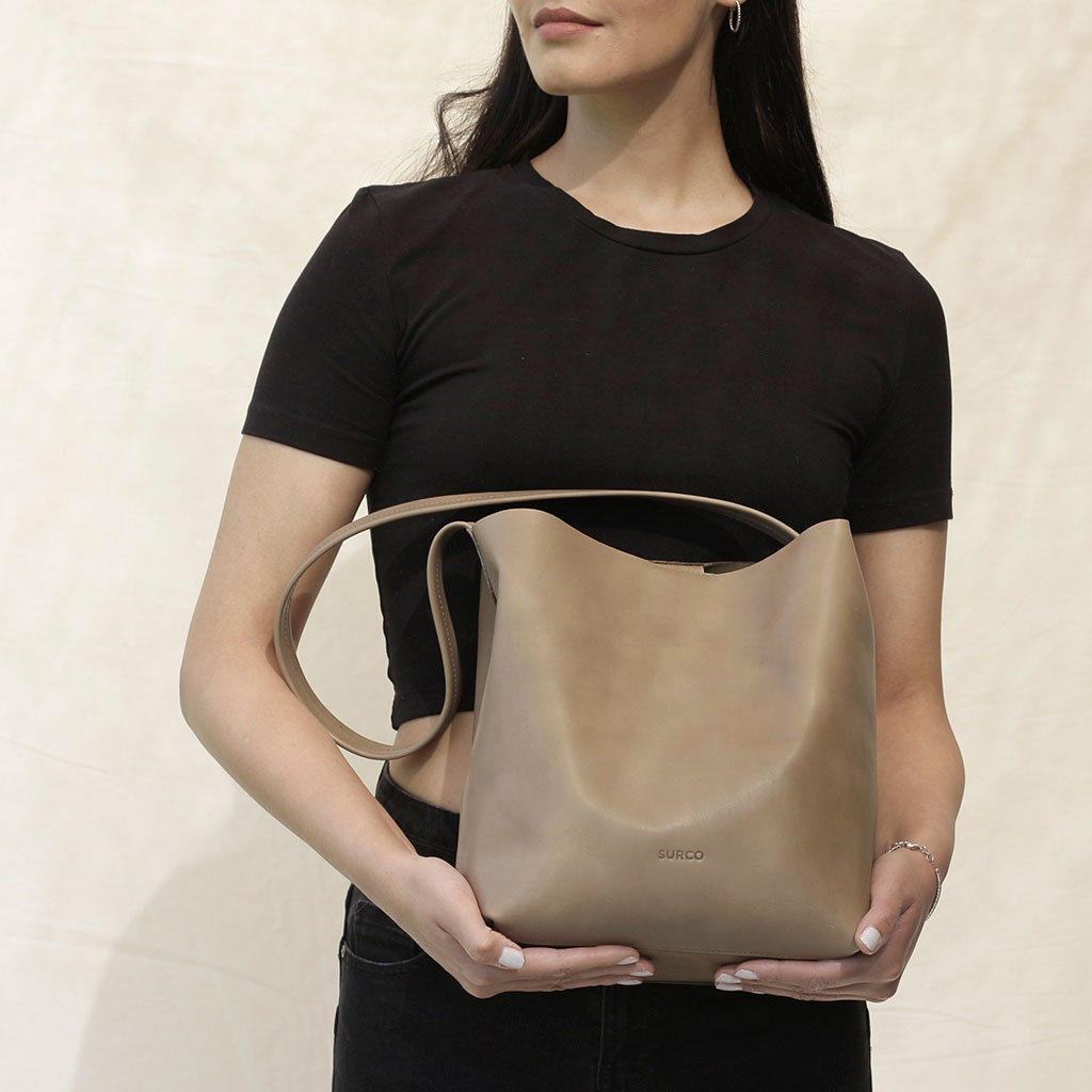 Cartera Tote de cuero Recolectora