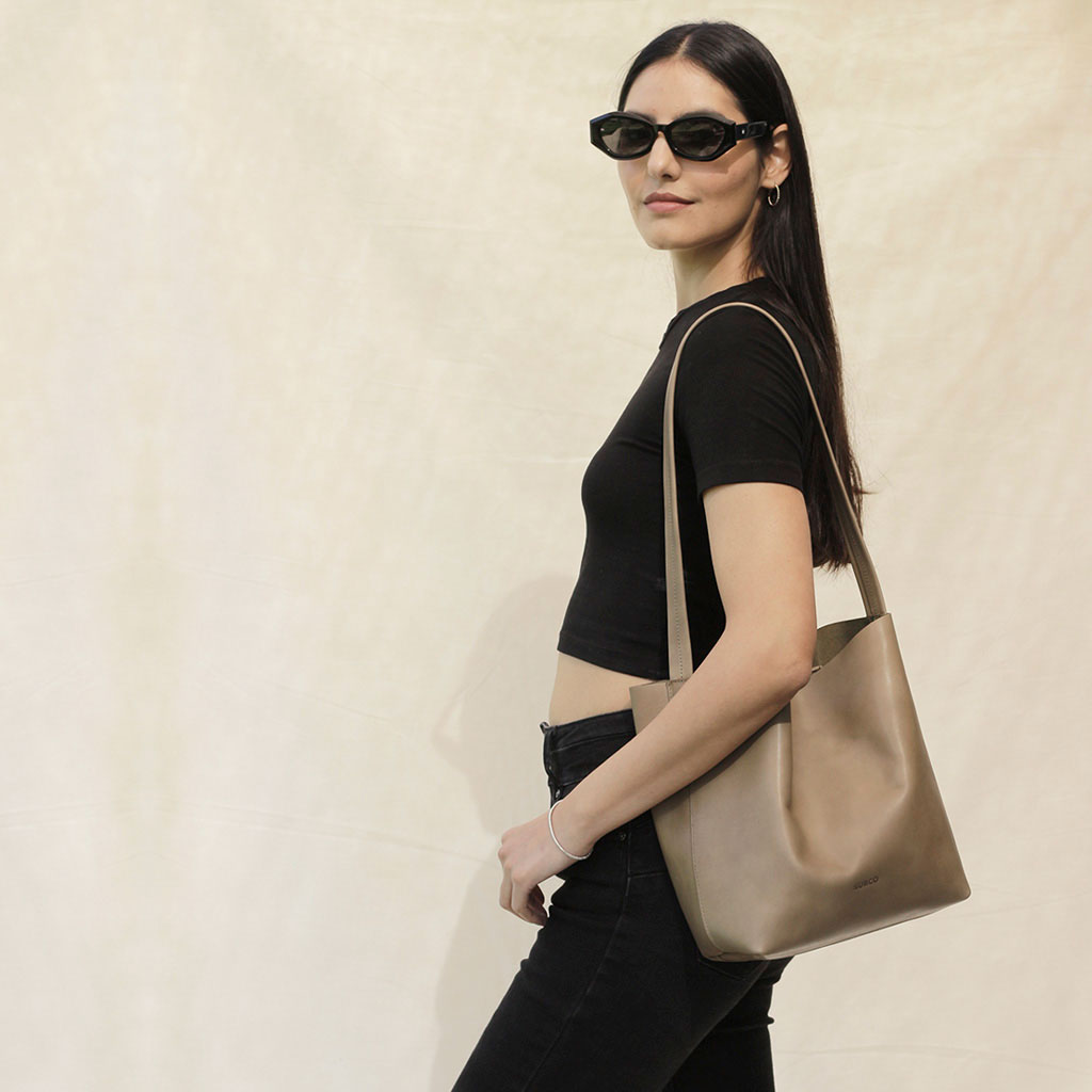 Cartera Tote de cuero Recolectora