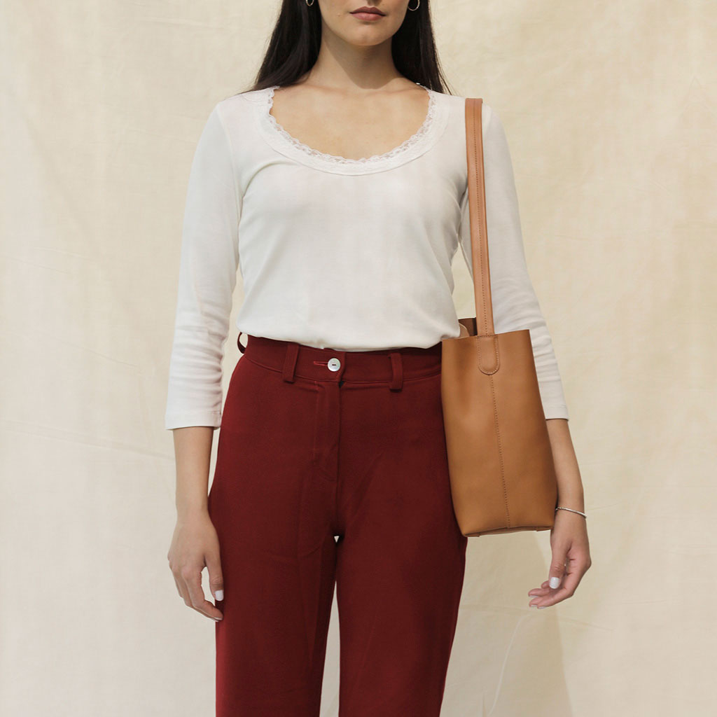 Cartera Tote de cuero Recolectora