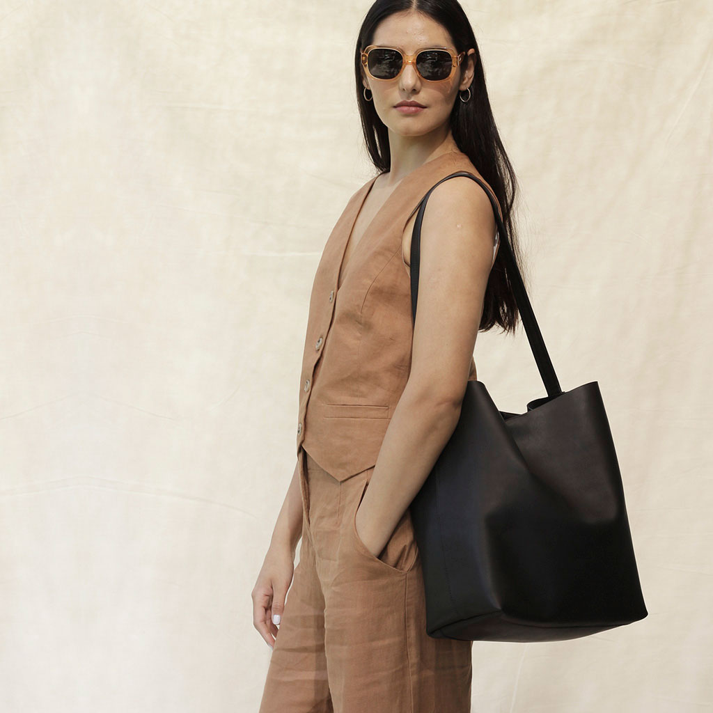 Cartera Tote de cuero Gran Recolectora