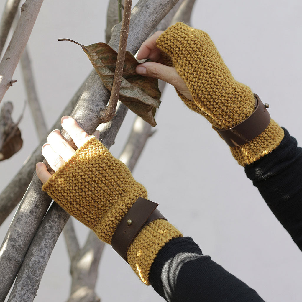 Guante mitón de lana