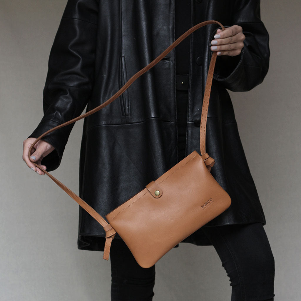 Bandolera Esencial de cuero