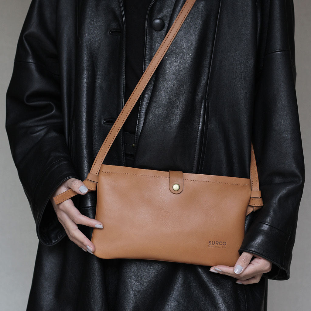 Bandolera Esencial de cuero