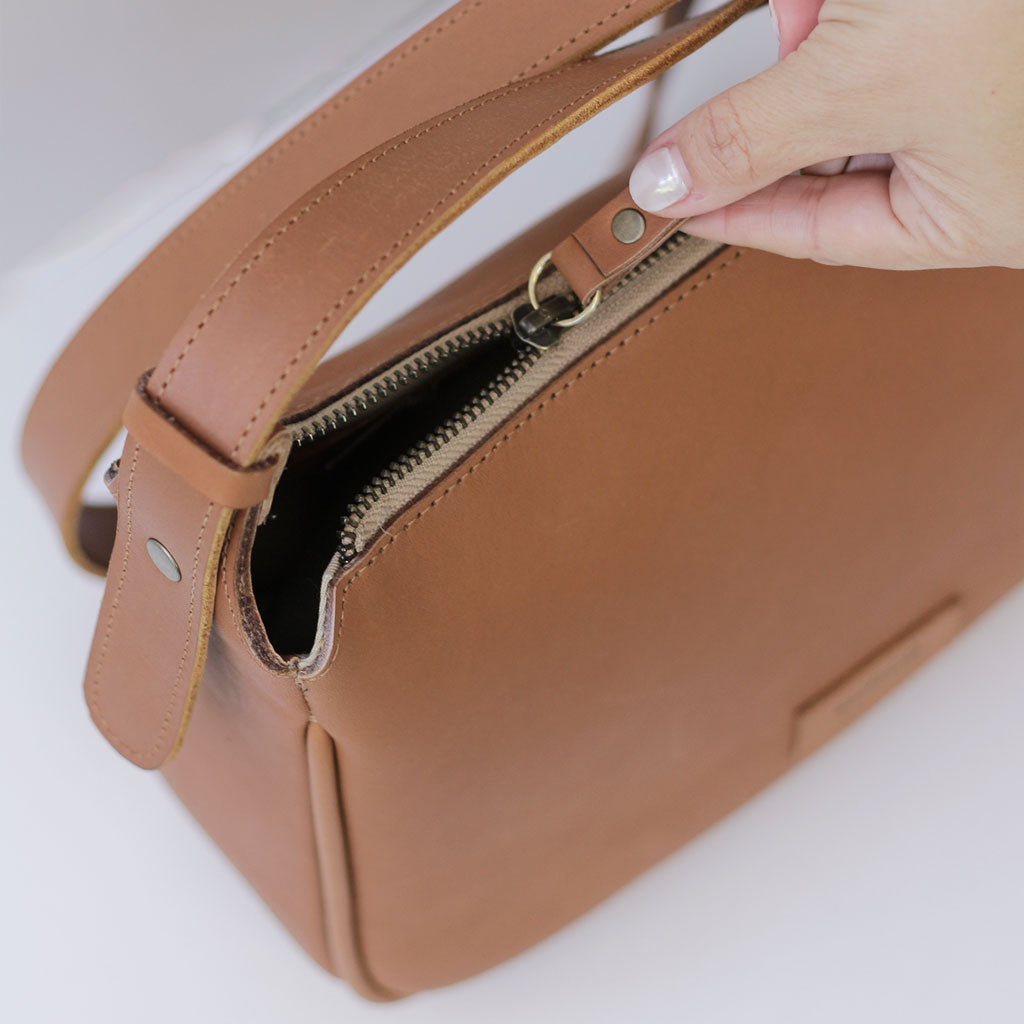 Cartera bandolera de cuero Miss Jane