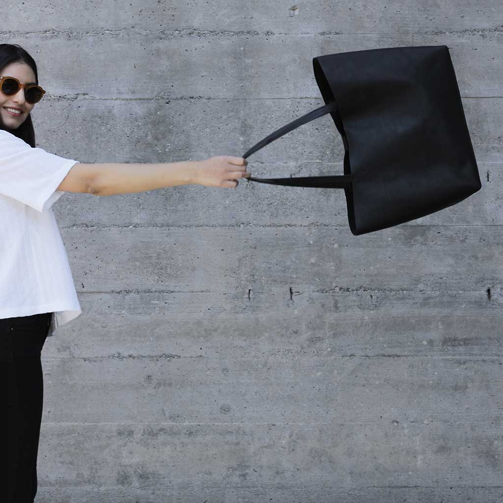 Cartera Tote de cuero Cruda