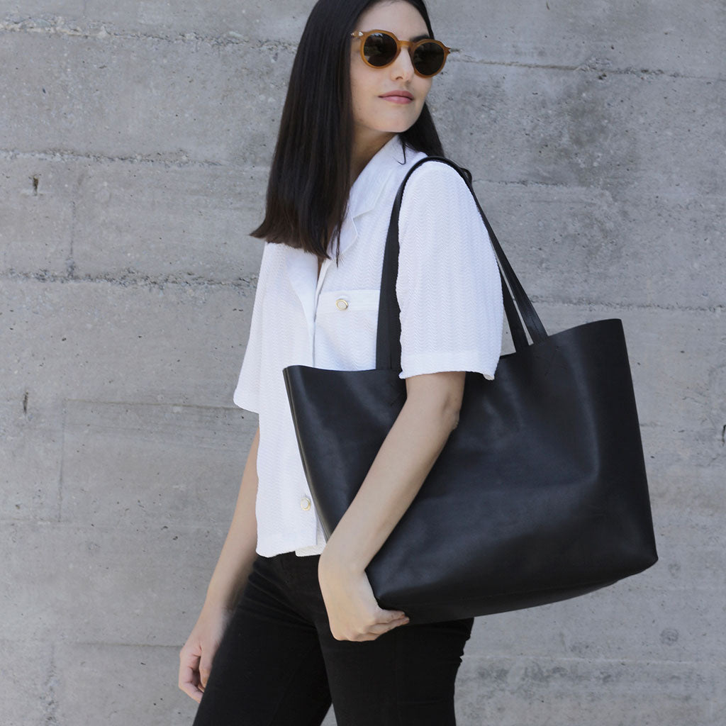 Cartera Tote de cuero Cruda