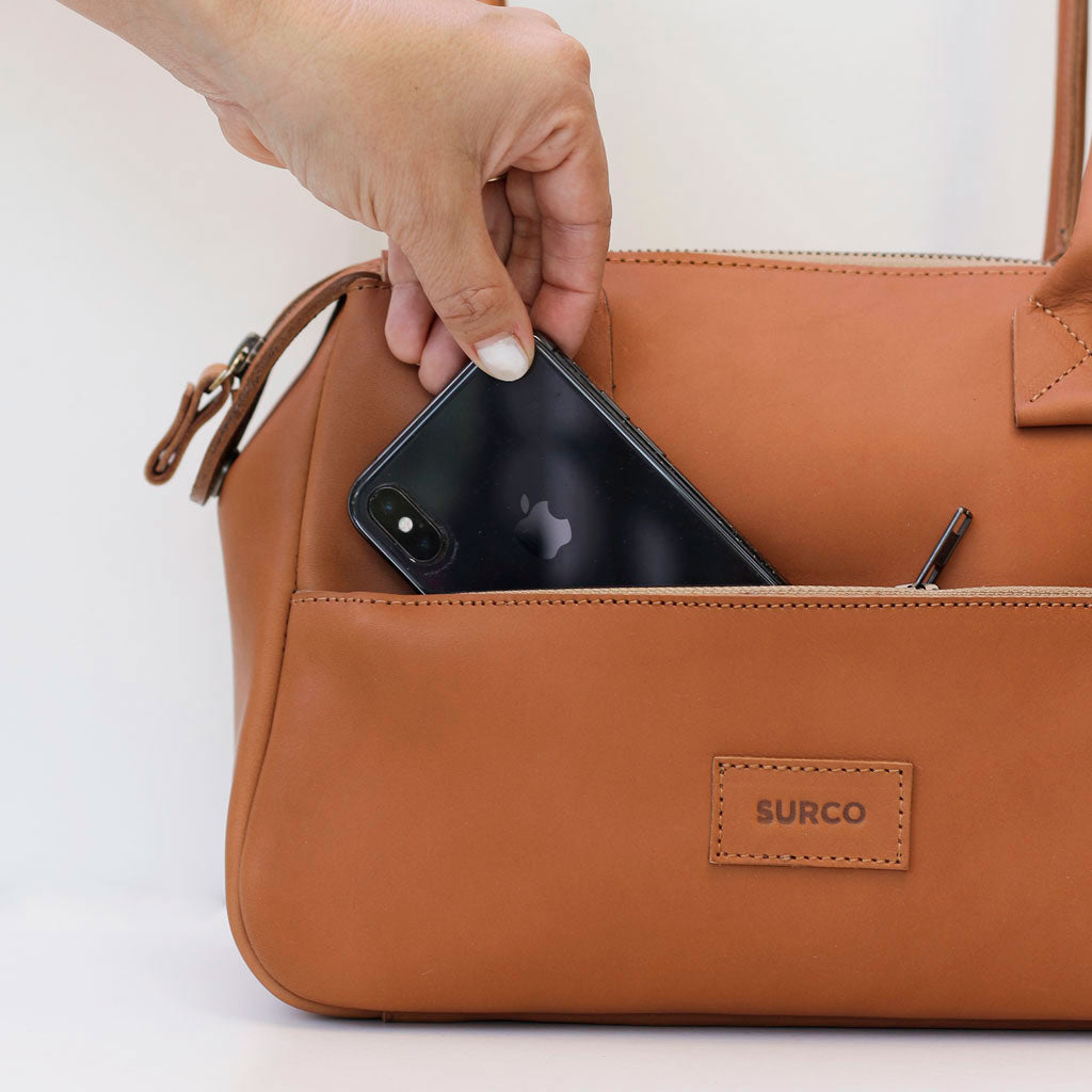 Cartera de cuero Viajera