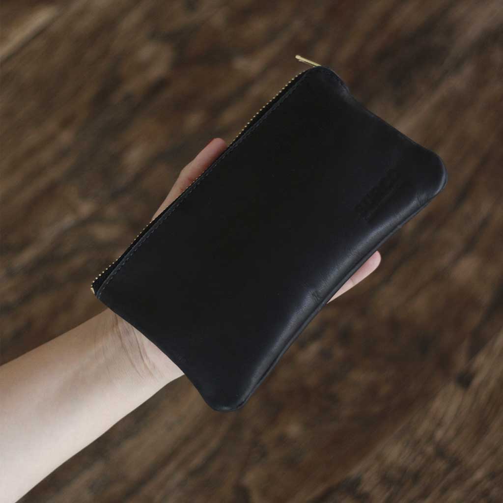 Billetera de mujer con tarjetero hecha en cuero 