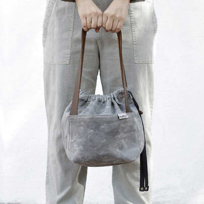 Raw Bag mini, bolso cartera algodón encerado y tintes naturales