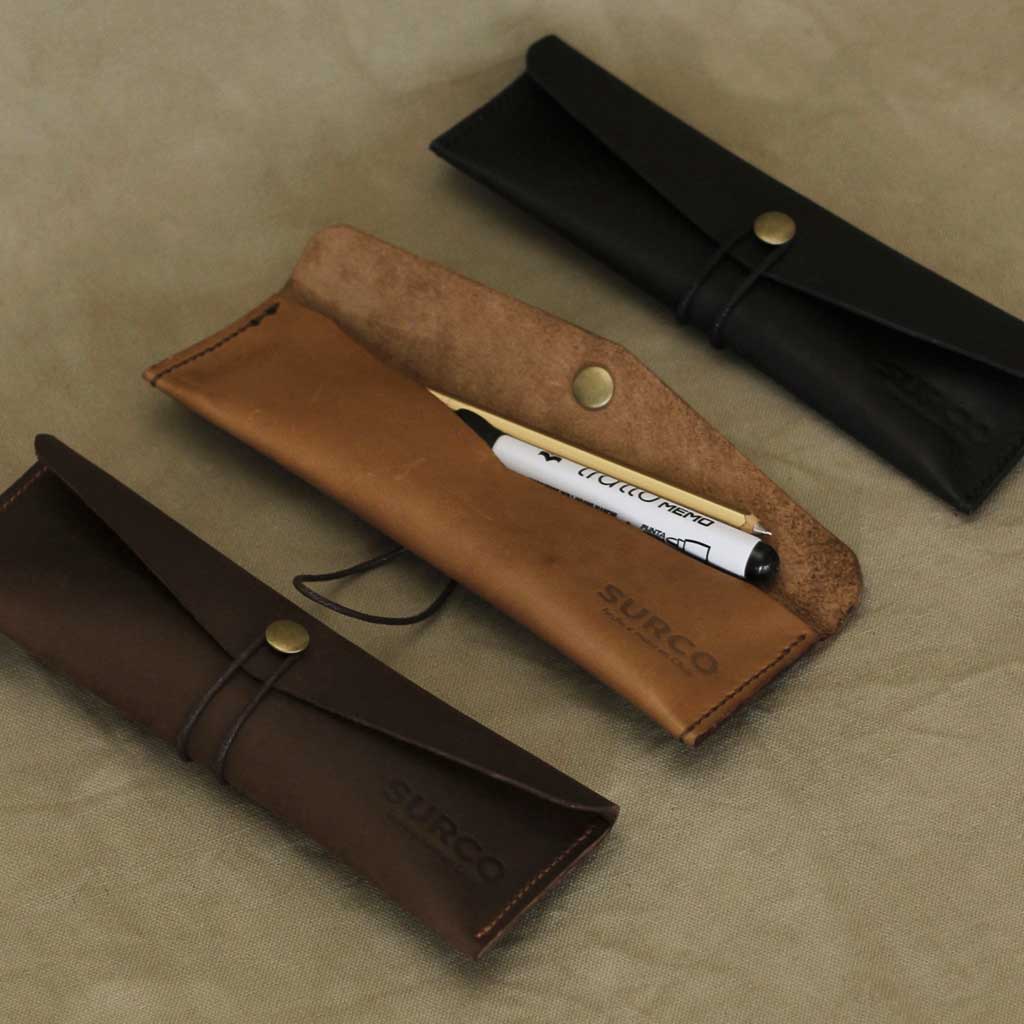 Estuches de cuero para lápices 