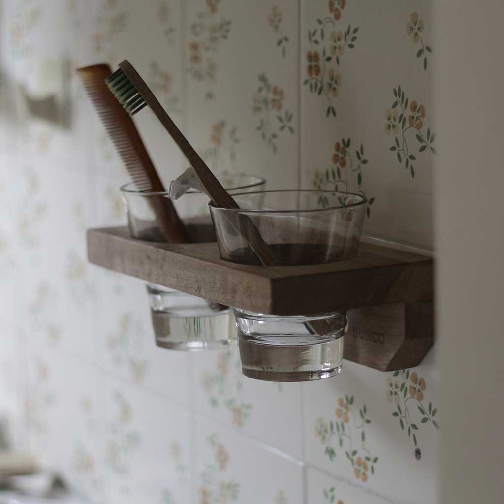 Organizador para escritorio y baño en madera nativa