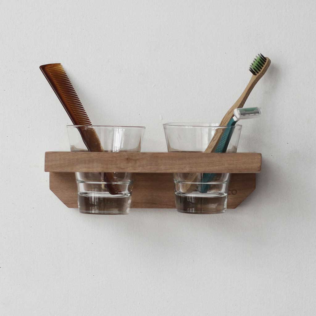 Organizador para escritorio y baño en madera nativa