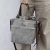 RawBag bolso de algodón encerado gris
